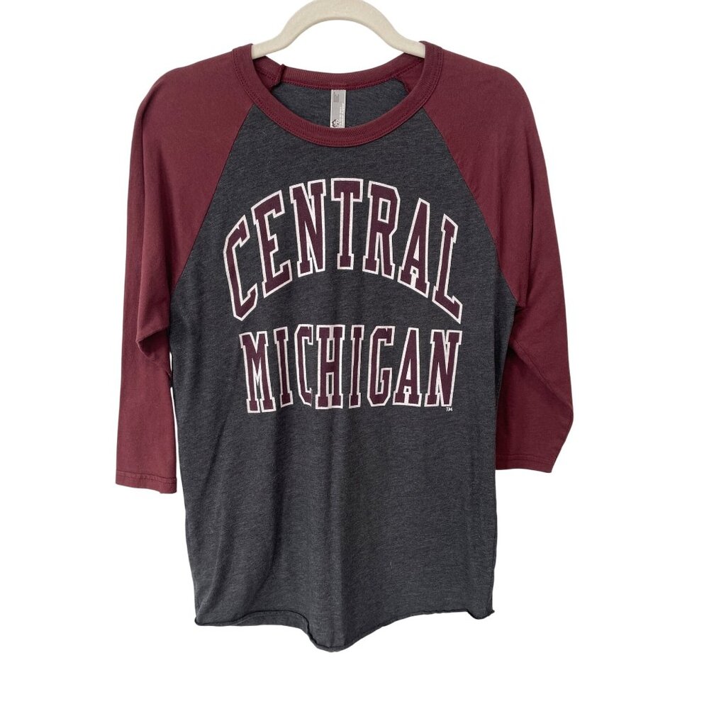 The 50/50 Shirt American Apparel Central Michigan Baseball Tee Size Medium Gray